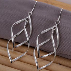 Double Twist Sterling Silver Earrings